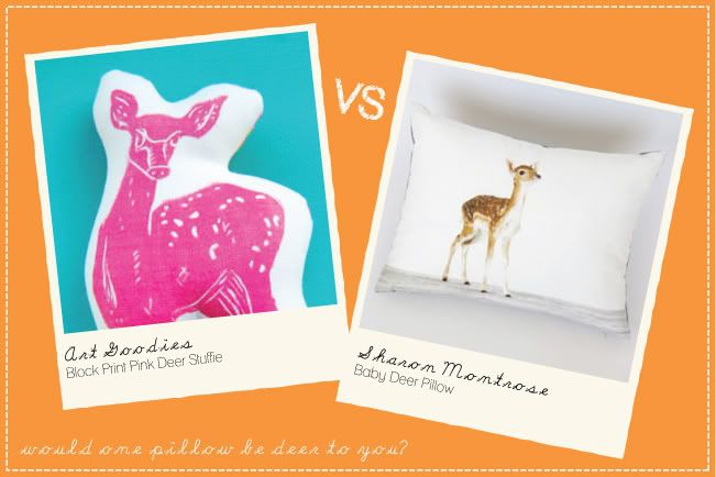 Oh Louise blog,Etsy Throwdown Thursdays,Etsy deer pillow