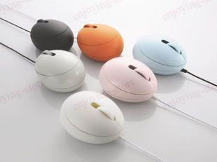 5 colors USB Lovely Egg Optical Mice Mouse with package