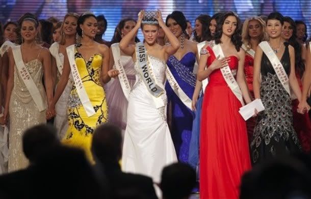 miss world 2010 top 3 united states botswana venezuela