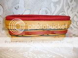 Longaberger Hand Woven Rectangle Basket w Liner 2007  